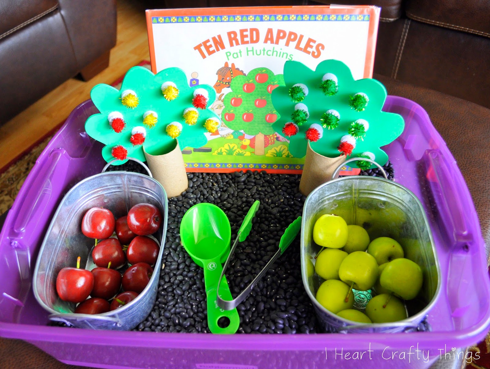 Apple Orchard Sensory Bin I Heart Crafty Things
