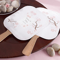 Personalized Cherry Blossom Fans with Bamboo Handles