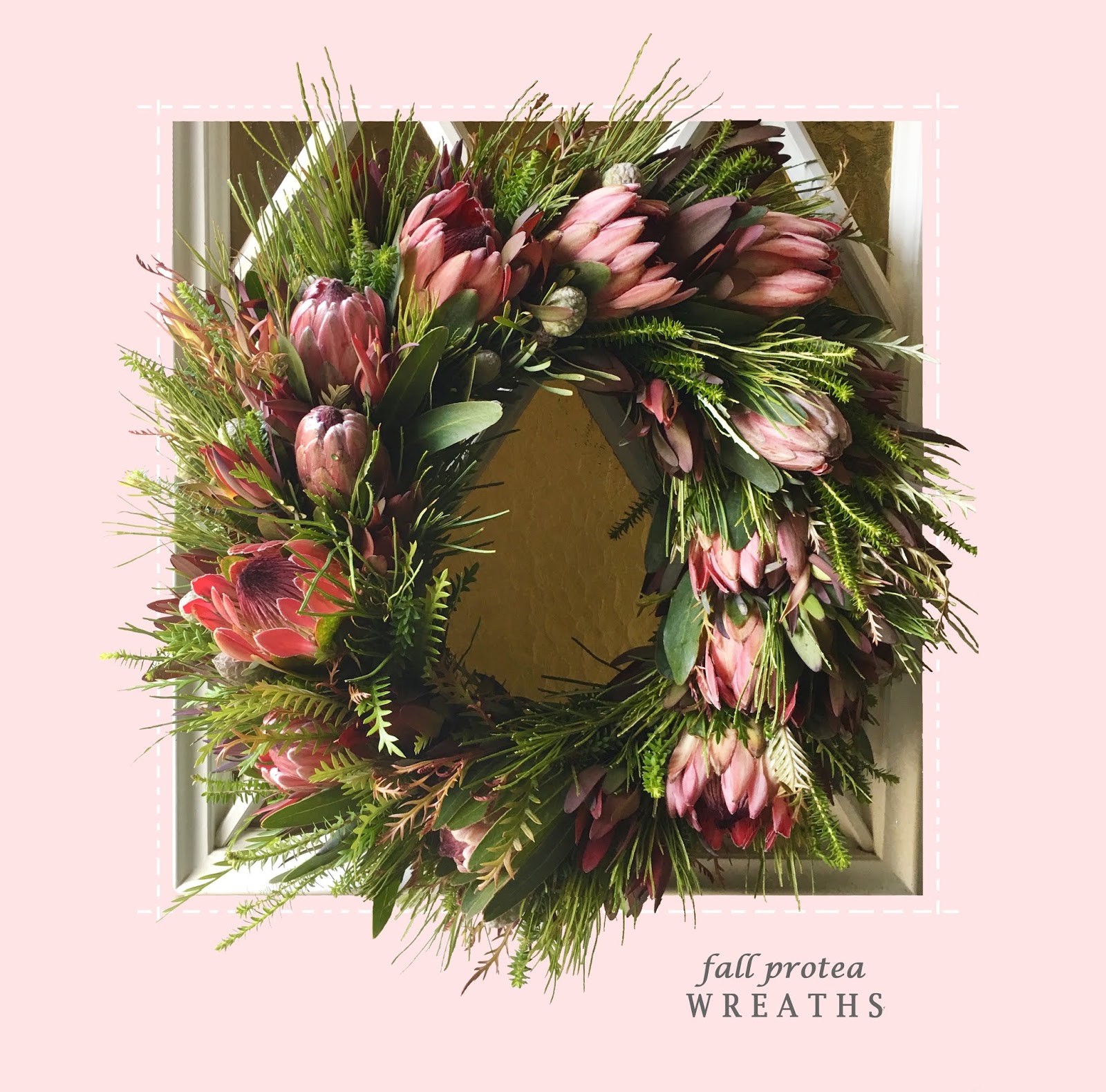 A Passion for Flowers Creating a Fall Protea Wreath