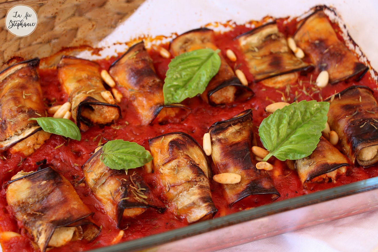 Gratin De Petits Roules D Aubergine Au Fromage Vegetal La Fee Stephanie