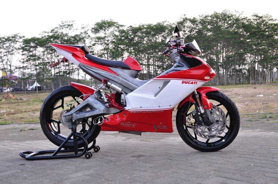 Modifikasi Keren Jupiter MX135 Ducati Look - LAPAK MOBIL 