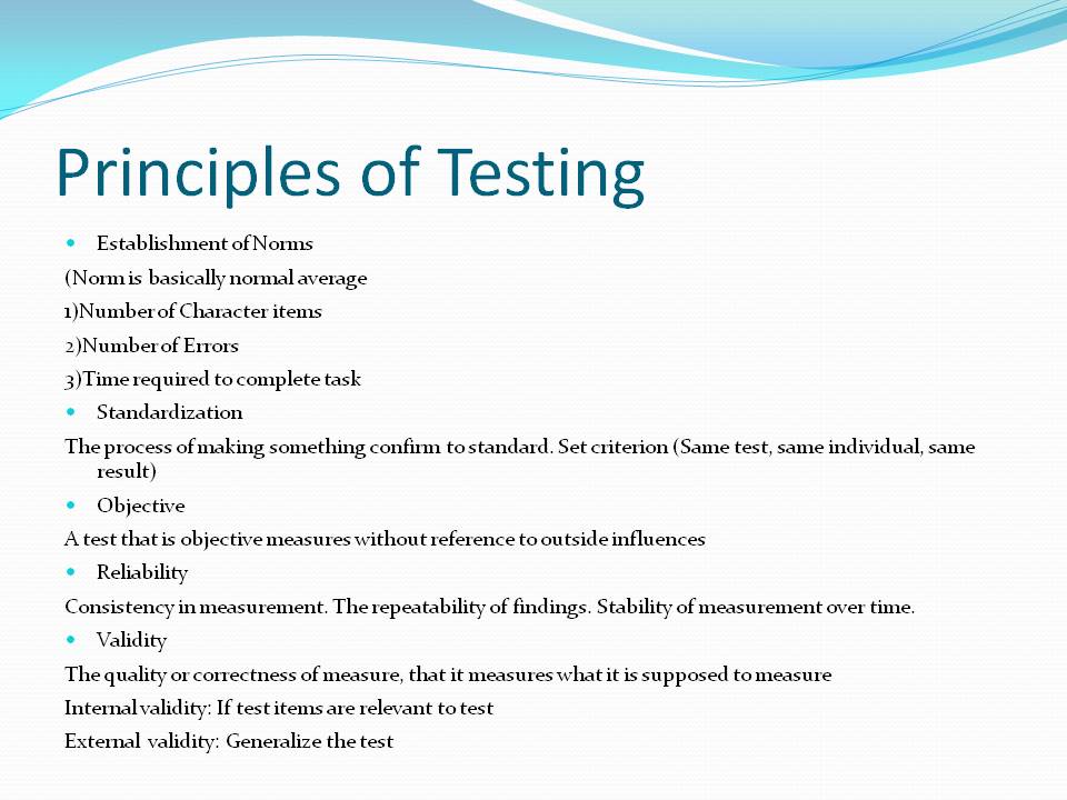 Principles and Ethics of Psychological Test. Health with Hamdani
