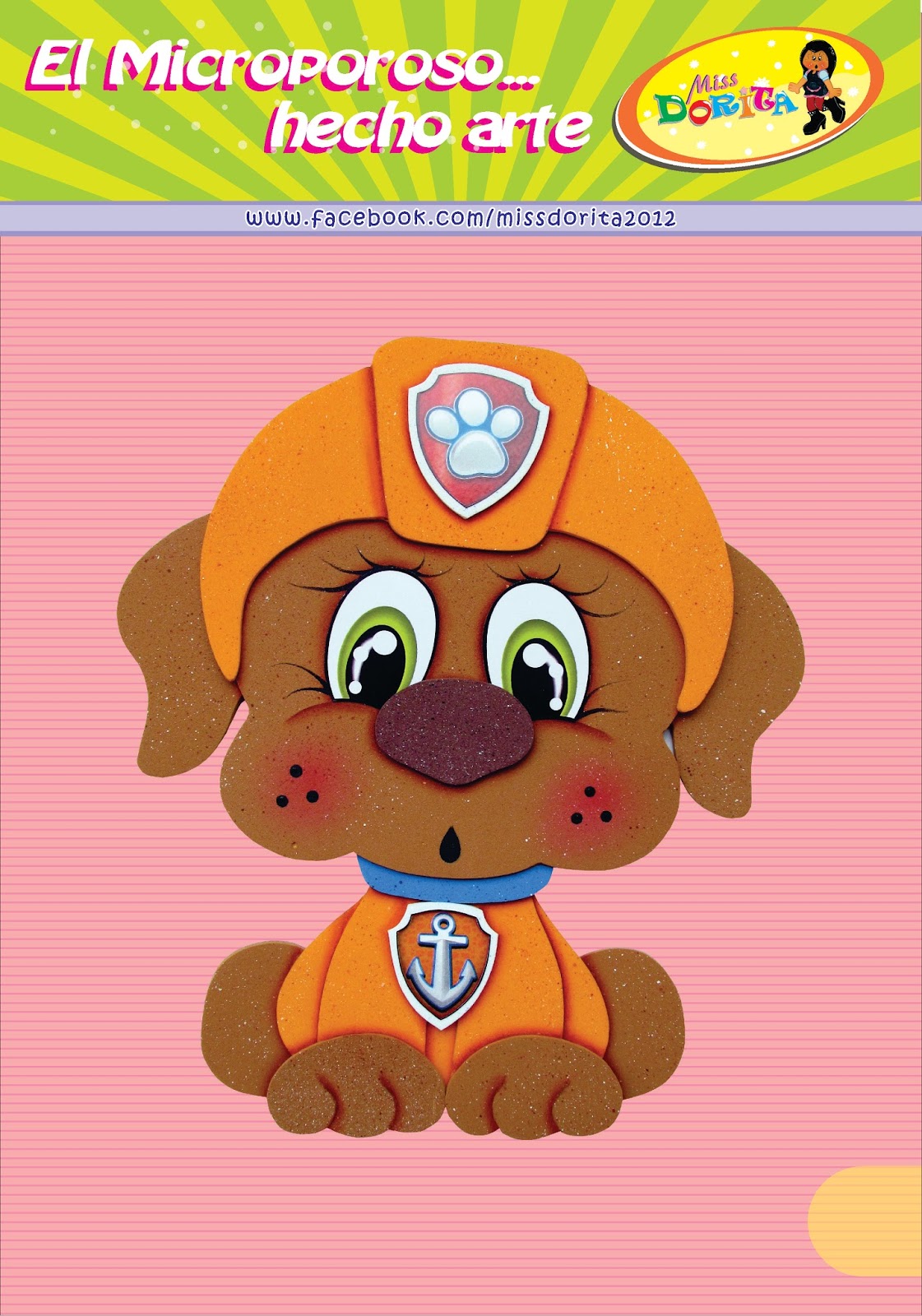 Zuma Paw Patrol #goma #eva #foami #manualidades #hacer #moldes #plantilla #patrones #fieltro - Manualidades