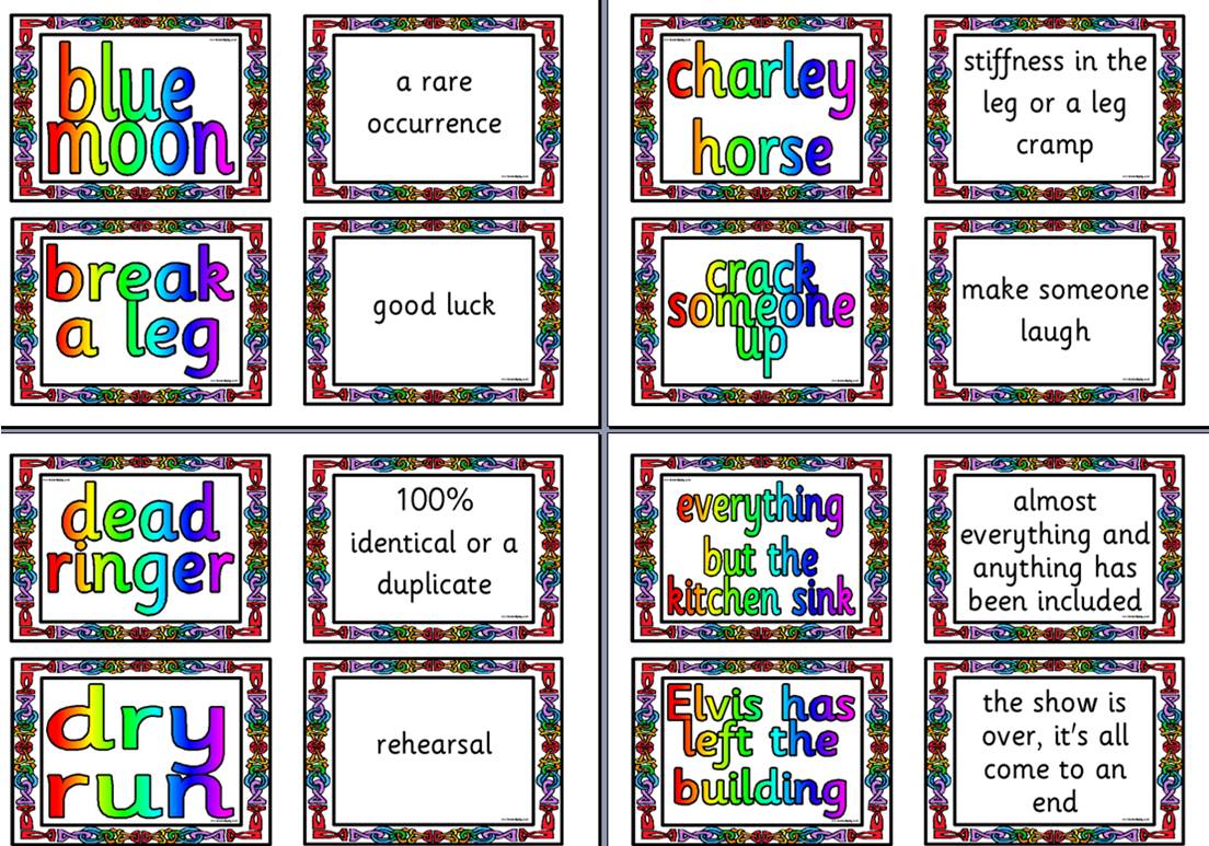 Valme's English Corner Common IDIOMS in English!