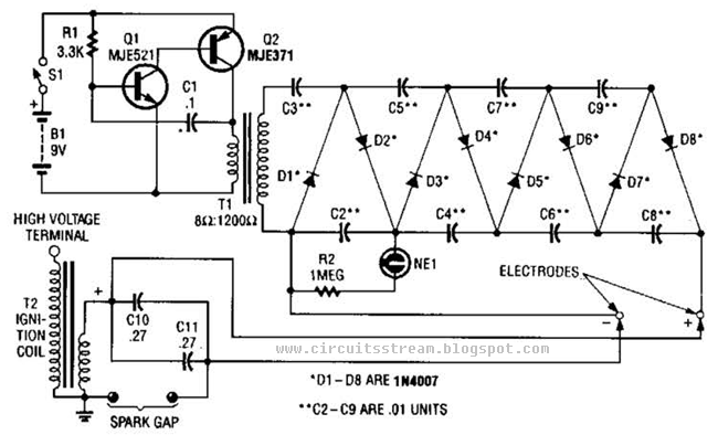 Part 2 High-Voltage Supply Circuit Diagram | Electronic Circuit