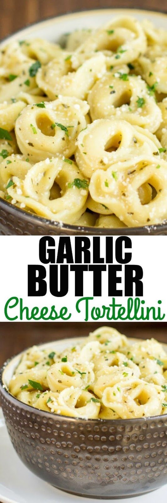 Cheese Tortellini in Garlic Butter Sauce Foodandcake123