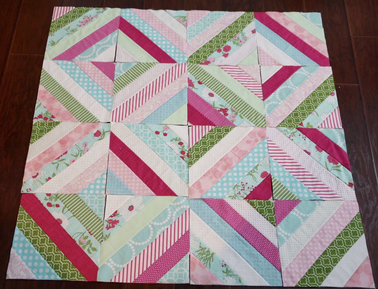 Lo, Ray, & Me Easy Diagonal Baby Quilt