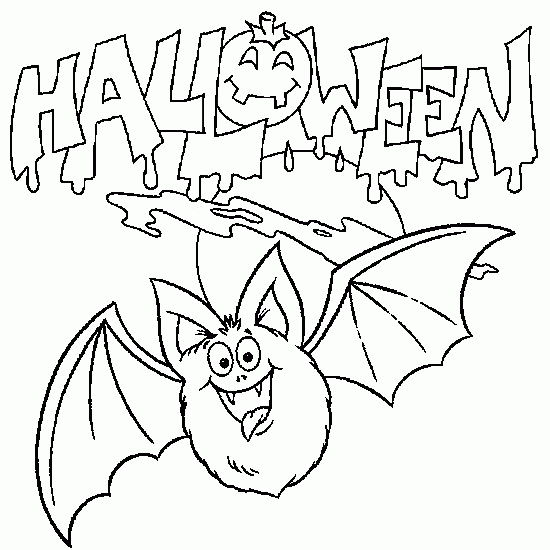 halloween bat coloring pages - photo #50