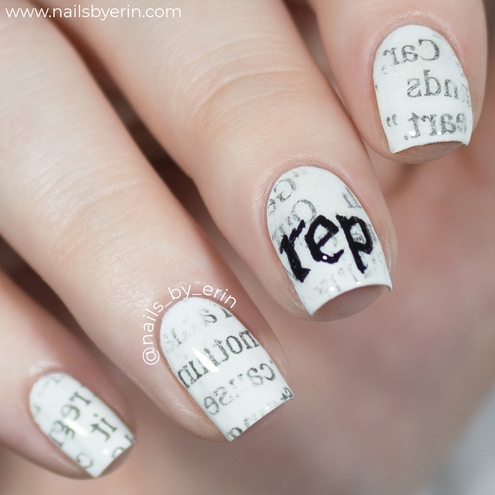 Nailsbyerin Retion Taylor Swift Nails Her Al Artwork Reminded Me So Much Of Newspaper I Decided The Easiest Way To Recreate This Look Would Be With Nail Art