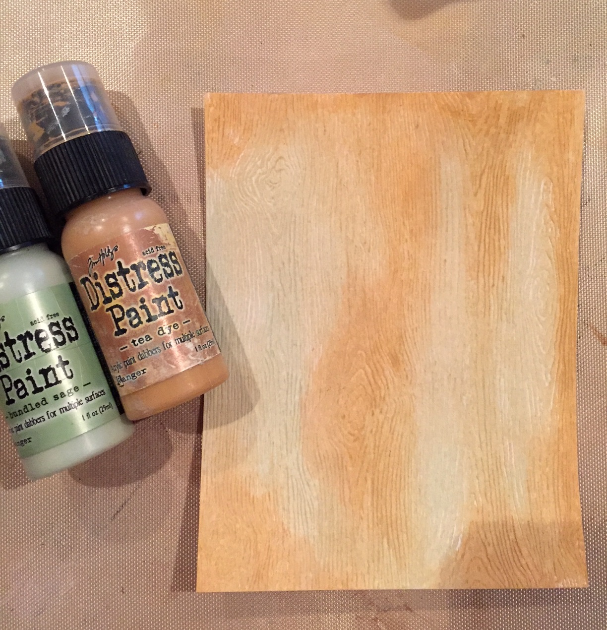 Paperie Petals Playing with Tim Holtz Woodgrain Cardstock