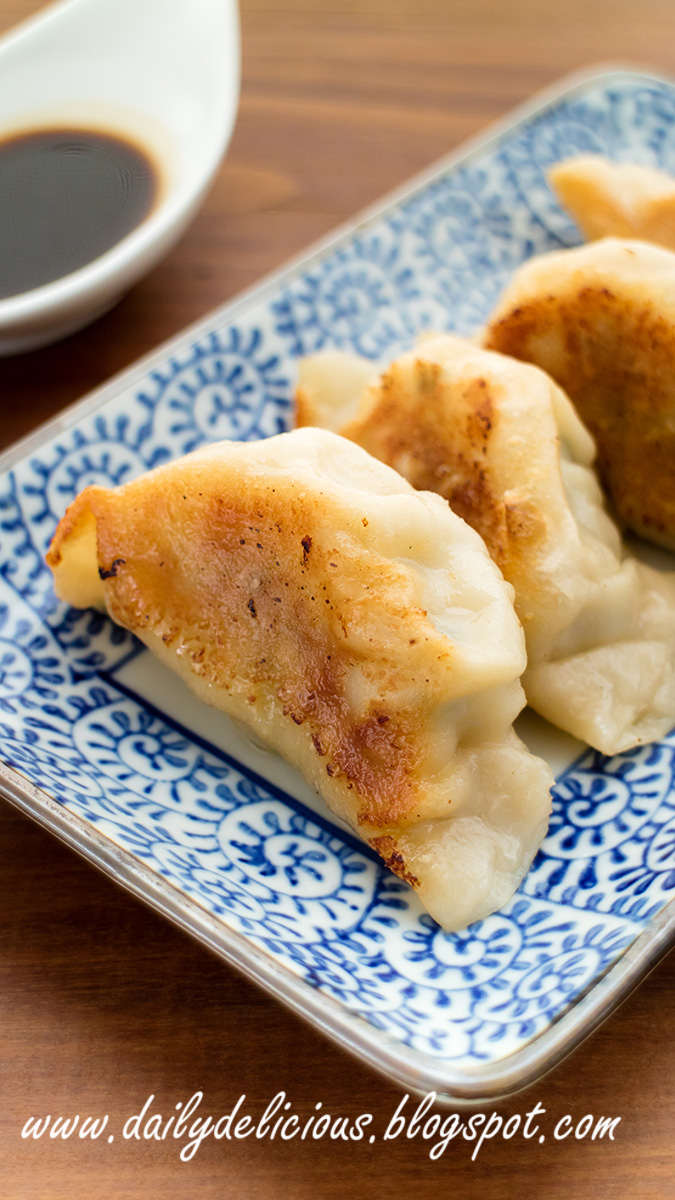 dailydelicious Gyoza with homemade gyoza wrappers