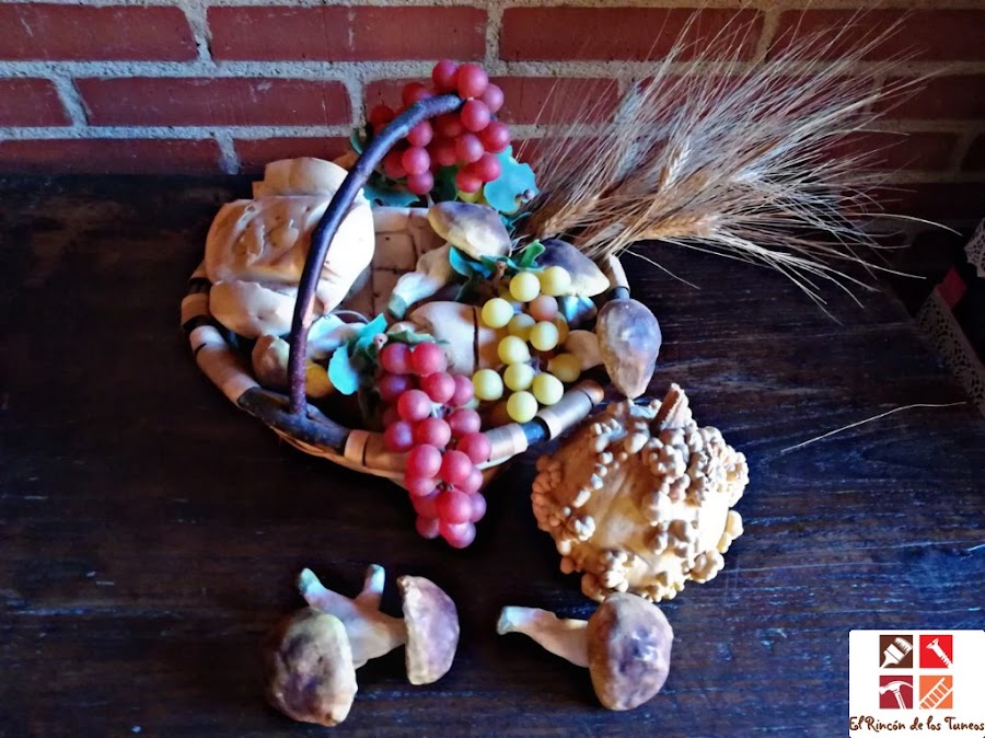 composición otoñal rústica