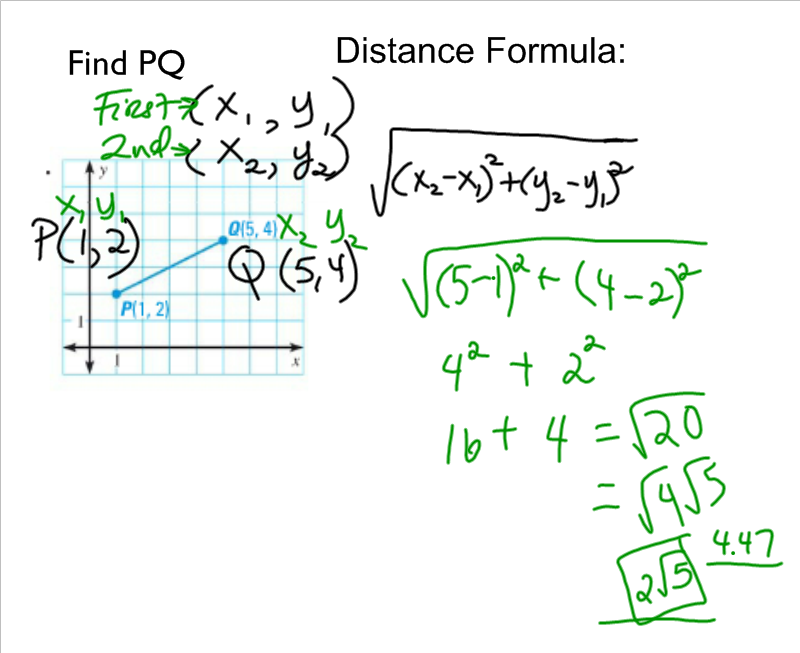 2 > 1 Geometry Page September 28th 1.3 Midpoint and Distance Formula