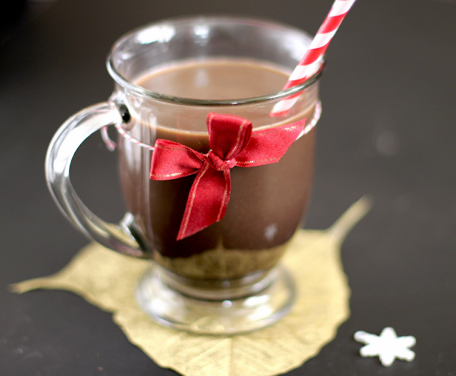 Skip the Starbucks line and make this Healthy Homemade Peppermint Mocha! This DIY recipe tastes just like the original, but it's sugar free and low fat!