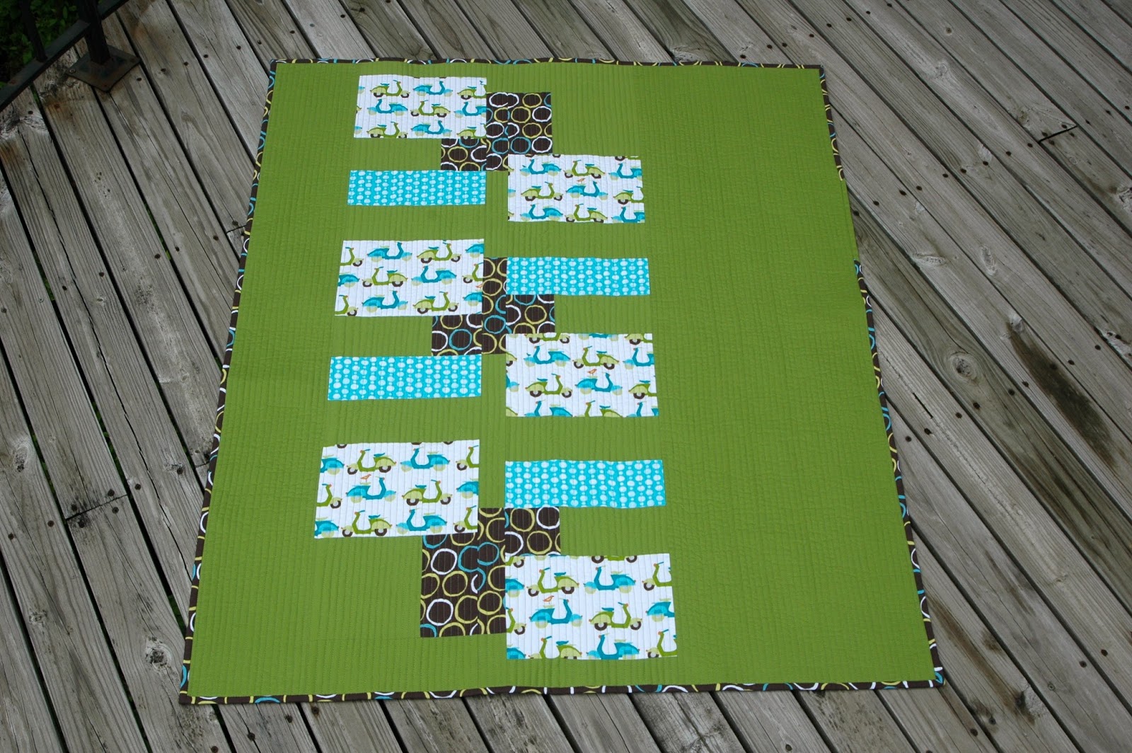 Modern Quilt Relish Riff on Recipe Cards, a Baby Quilt from the stash!