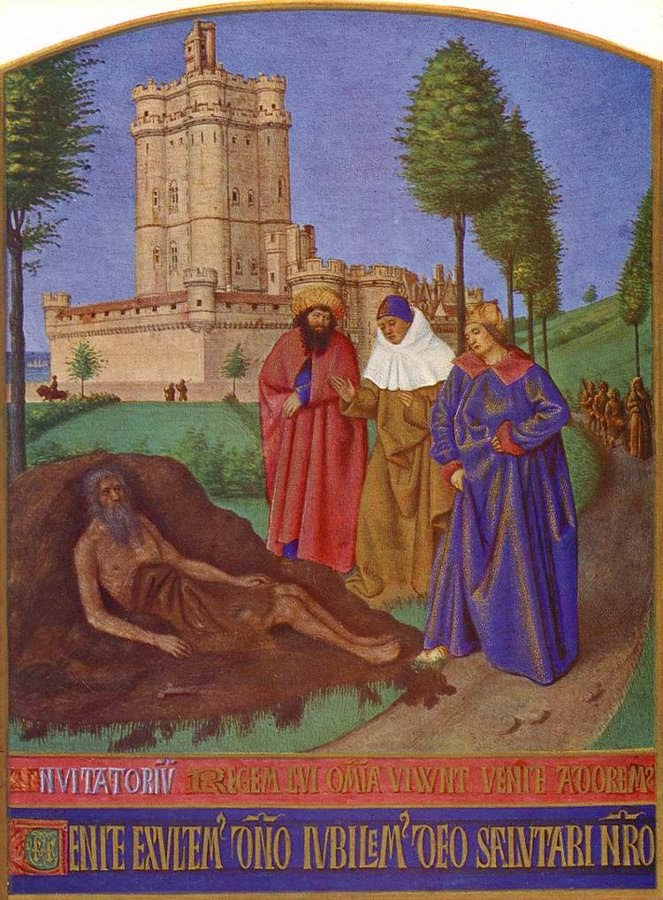 "Job and his False Friends" by Jean Fouquet (1420-1477/81)