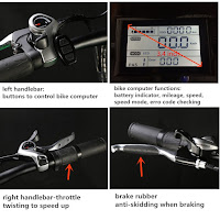 Smart Bike Computer with LCD dashboard on Cyrusher XF700 electric mountain bike