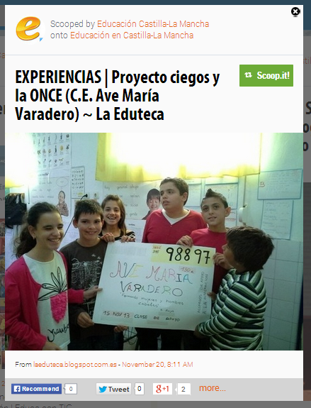 El Portal de la Consejería de Educación de la Junta de Castilla la Mancha recoge nuestro Proyecto