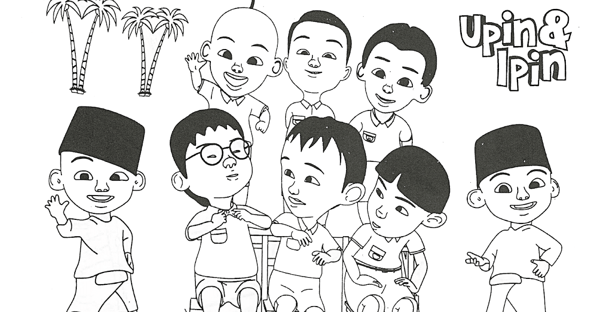 Mewarnai Gambar Upin Dan Ipin