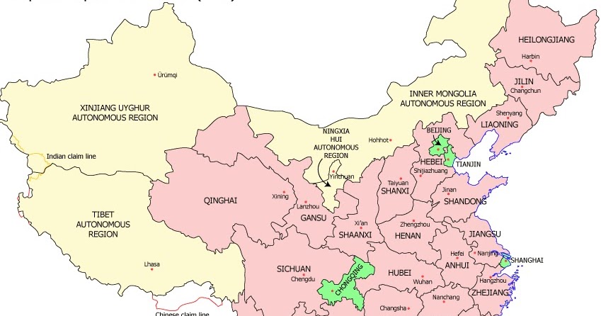 Административно территориальное деление кнр карта