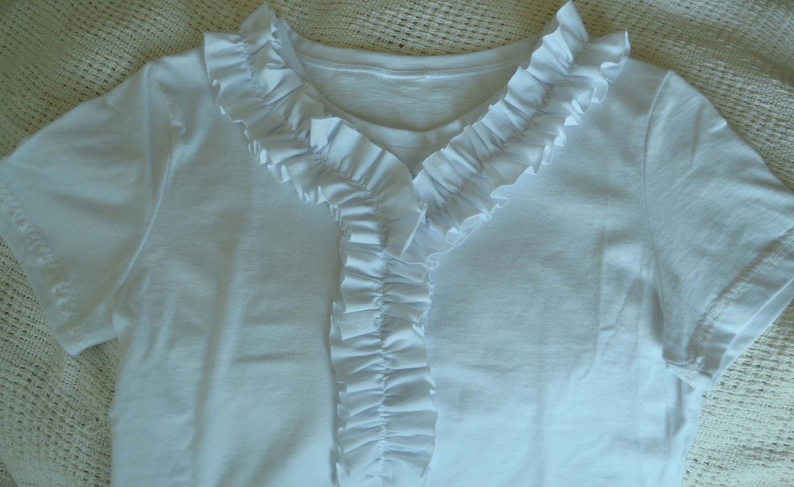 Sewing for my Sister Missionary Today - Ruffle T-shirt redo and Ruffle ...