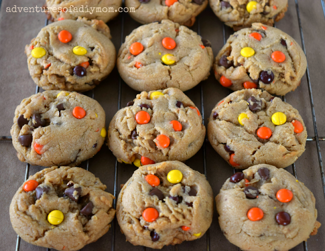 Peanut Butter Cookies with Reese's Pieces