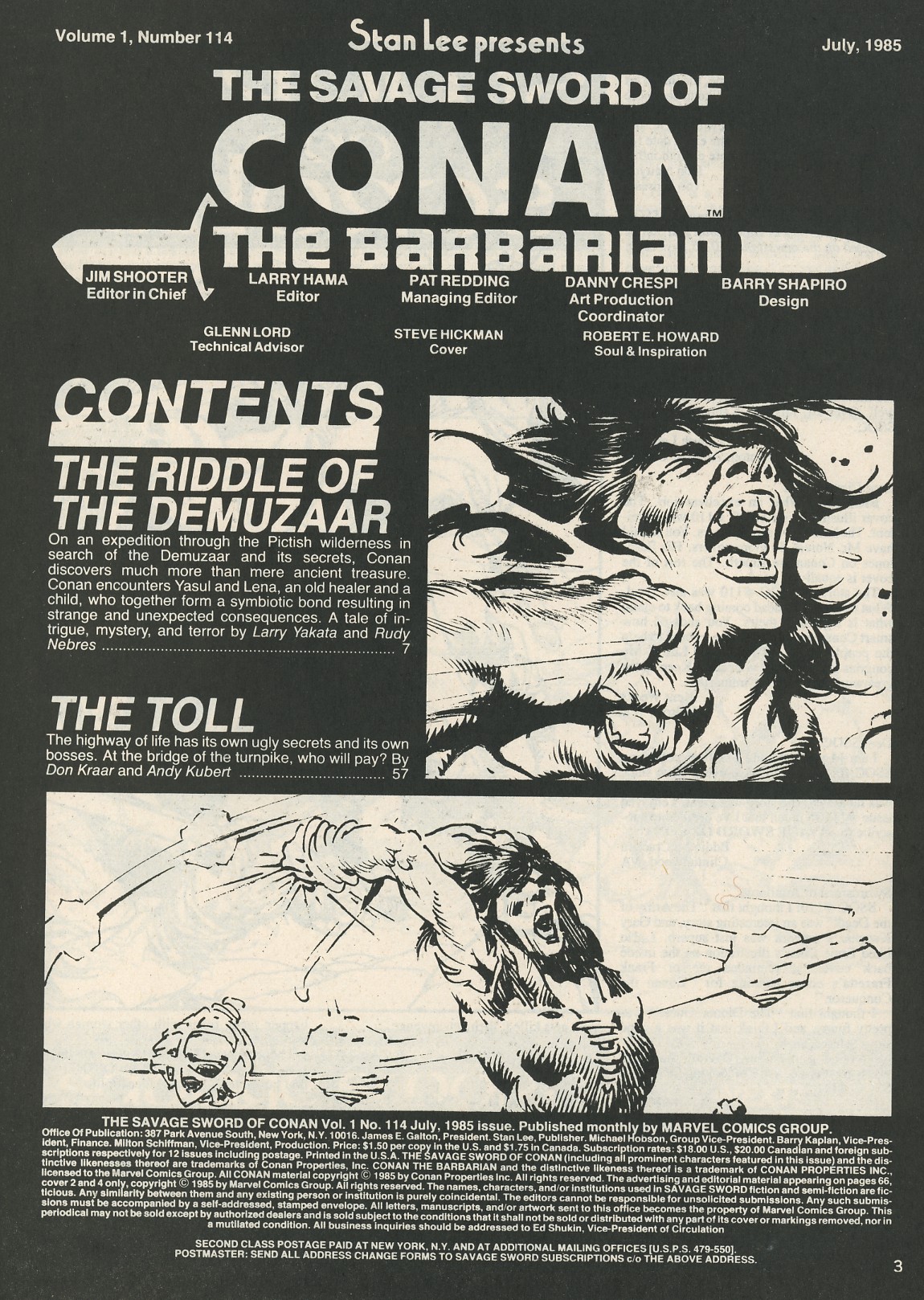 Read online The Savage Sword Of Conan comic -  Issue #114 - 3