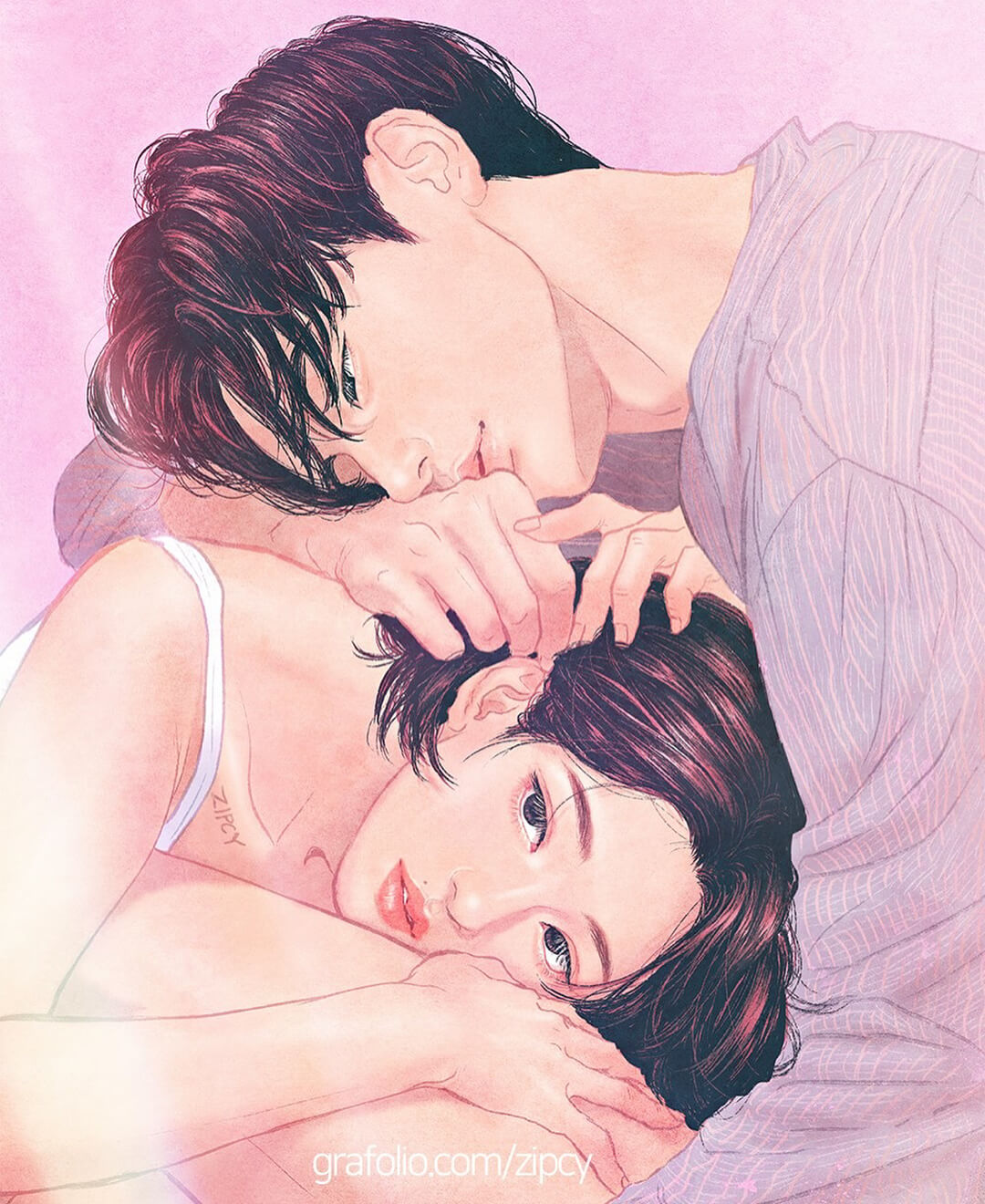 32 Intense Illustrations By Korean Artist Highlight The Tenderness In A Romantic Relationship