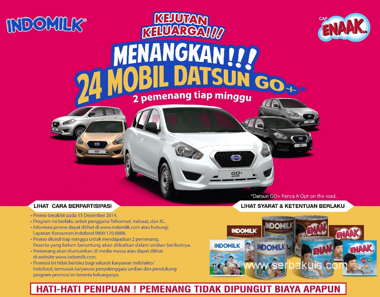 Promo Berhadiah 24 Mobil Datsun GO+ dari Indomilk Kejutan Keluarga!
