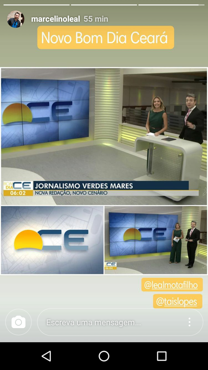 Mídia cearense- TV Verdes Mares estreia novo cenário e novo estúdio dentro  da nova redação integrada do Sistema Verdes Mares