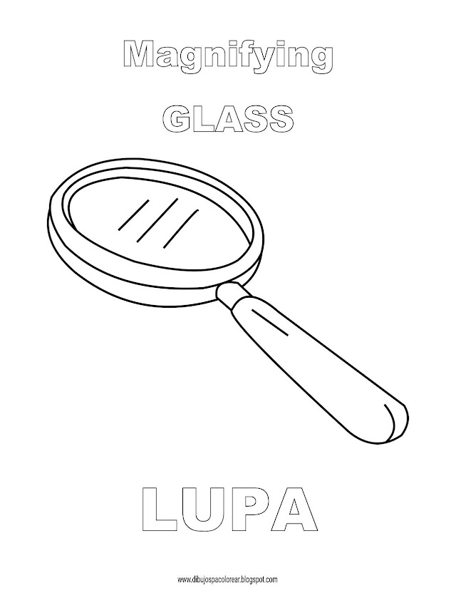 Dibujos Inglés - Español con L: Lupa - Magnifying Glass