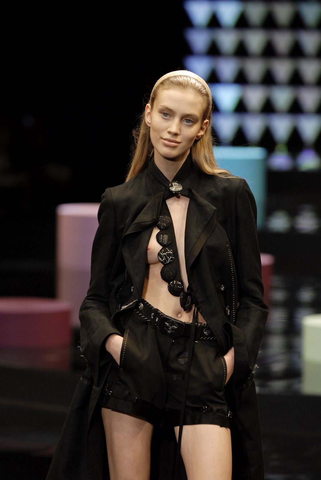 magazineerotico: HQ Oops nipple slip runway pics, see-thru Fashion Show Cat...