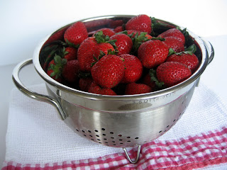 strawberries with basil sugar