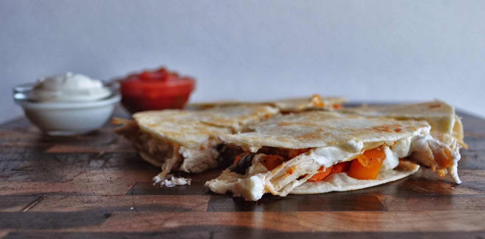My Tiny Oven Roasted Vegetable Quesadillas with Roasted Chicken