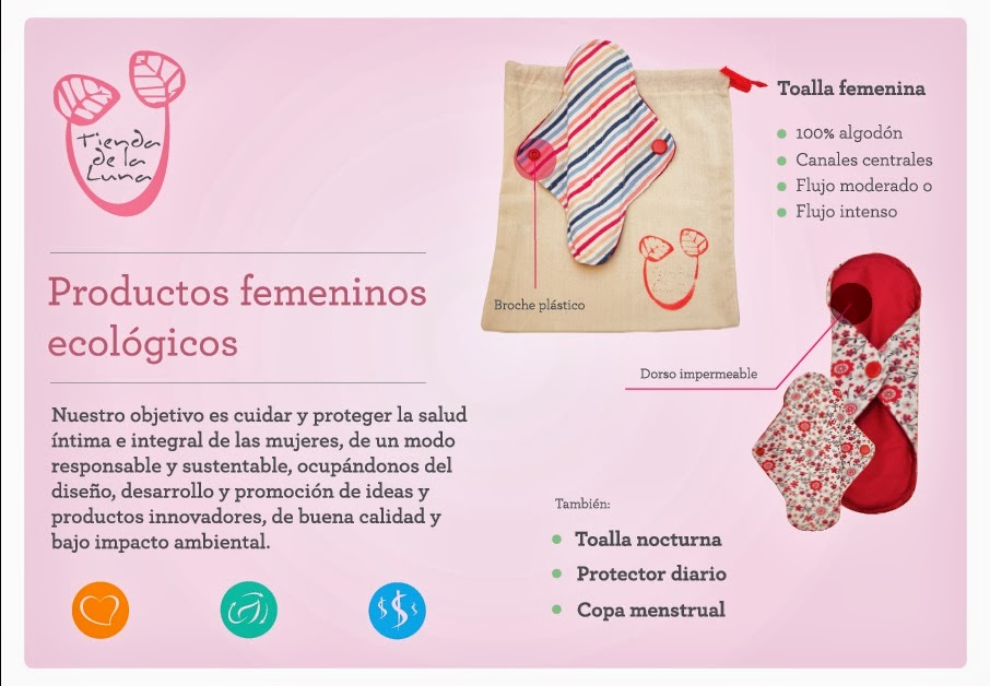 Toallitas femeninas ecologicas de tela