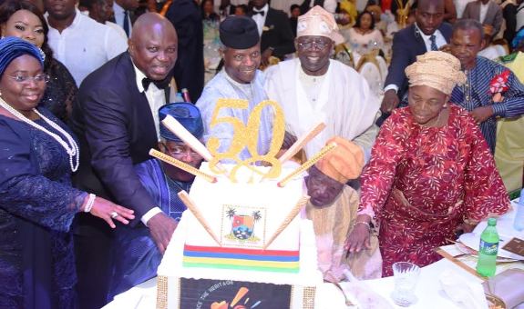 Photos: Osinbajo, Ambode, Tinubu, other dignitaries at Lagos @50 Gala Night at Lagos House, Ikeja