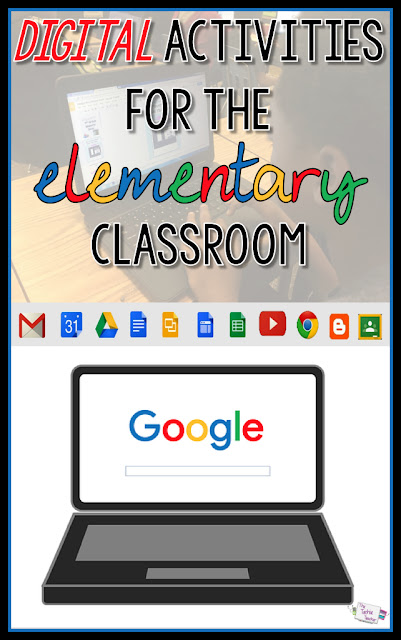 Google digital activities that can be completed in the elementary classroom.