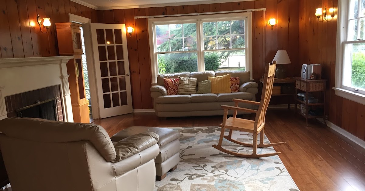 Decorating a Living Room with Knotty Pine Walls