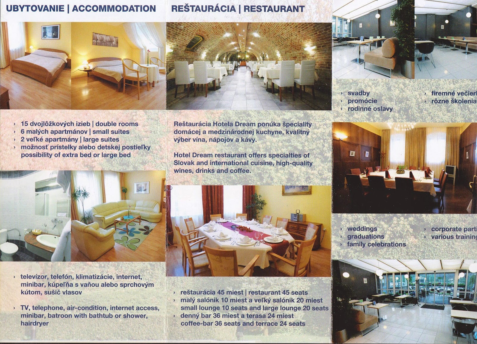 The traveler's drawer HOTEL DREAM, Trnava (Slovakia)