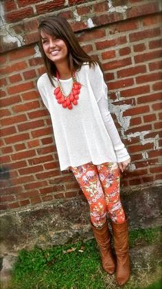 Women World Of Fashion: Floral jeans,boots,white flowy shirt