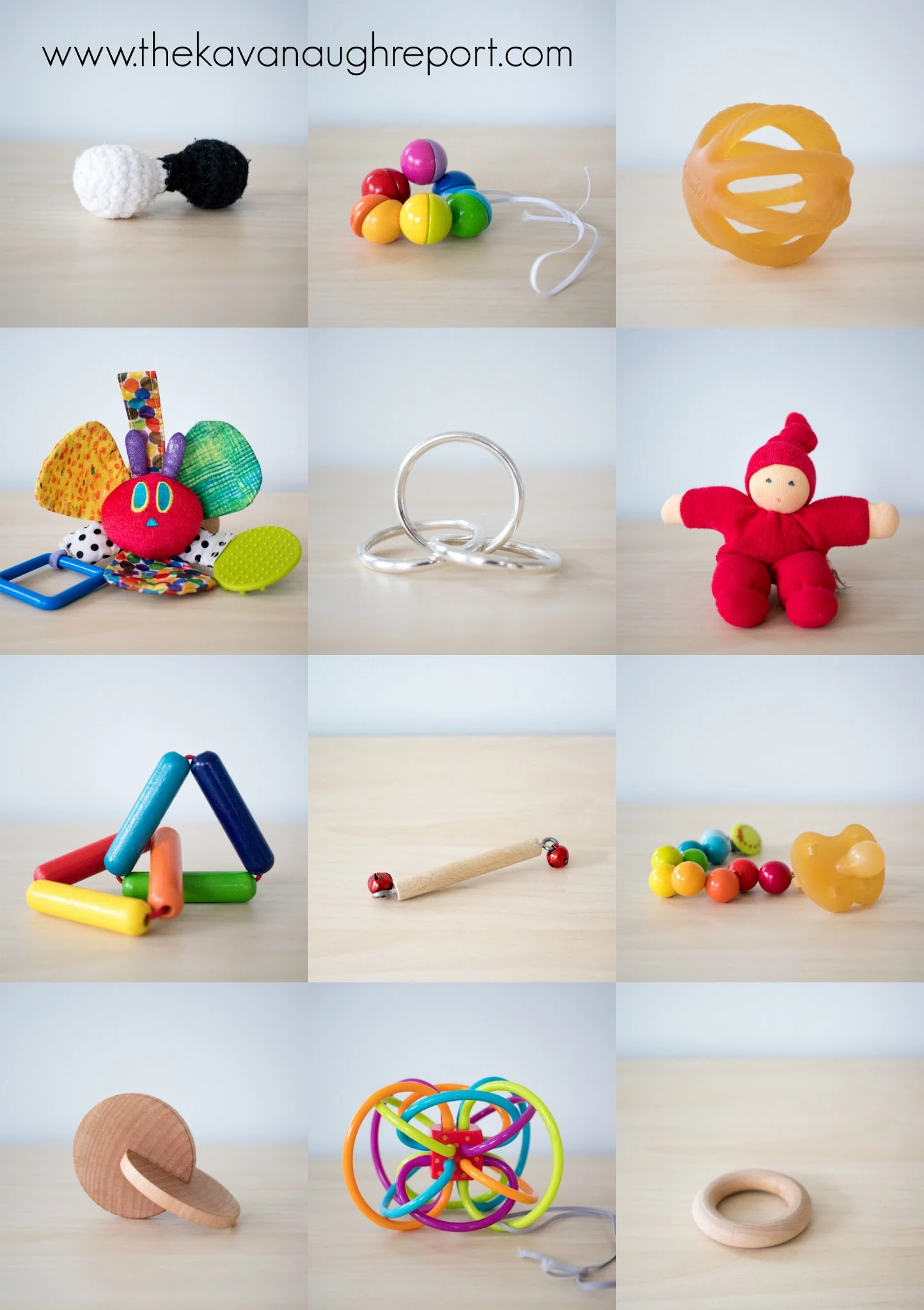 Montessori baby toys at 4-months-old. These Montessori friendly materials are engaging for young infants and provide sensory experiences.