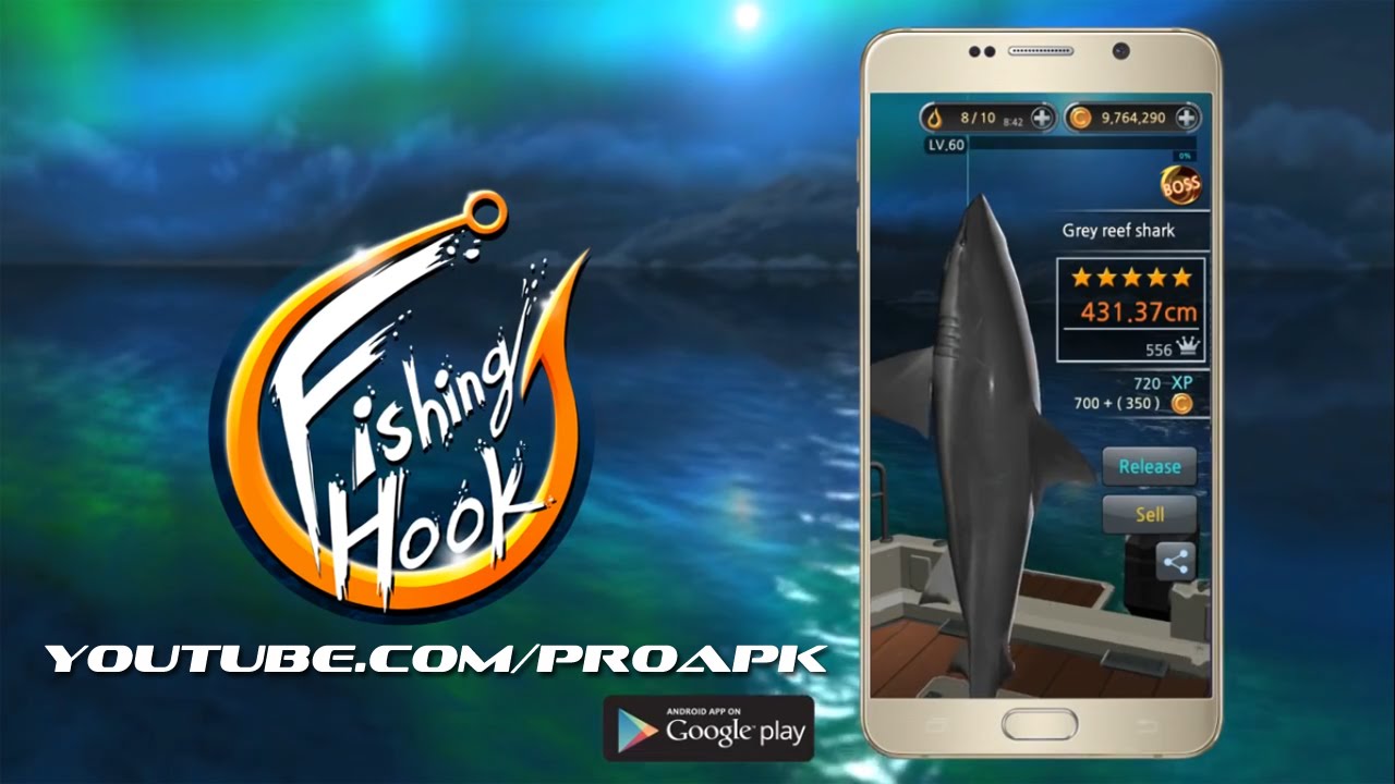 Download Gratis Kail Pancing Mod Apk (Fishing Hook) Terbaru 2017 For