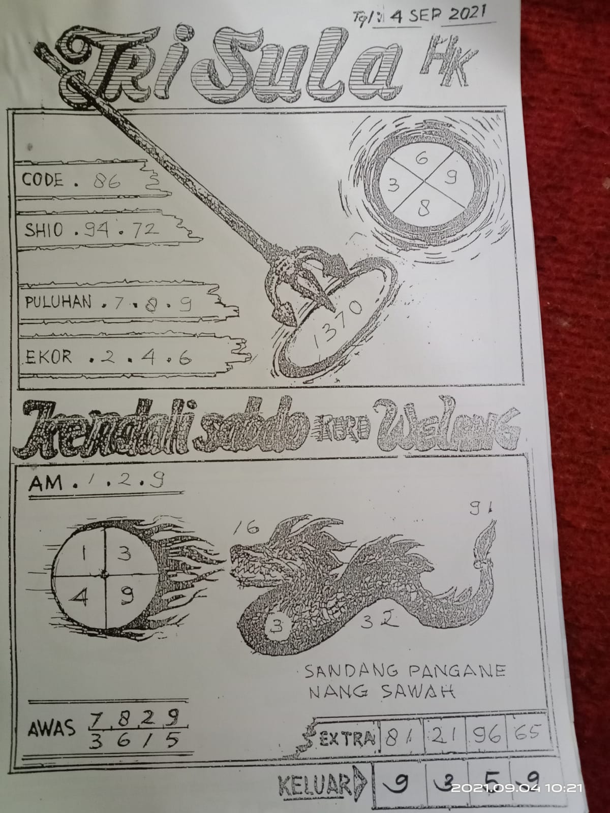 Syair Hk 4 September 2021 Kode Syair Sgp Syair Hk Syair Sydney 2021