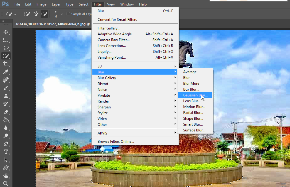 Cara Memberi Efek Gaussian Blur Pada Latar Di RAErlangga28