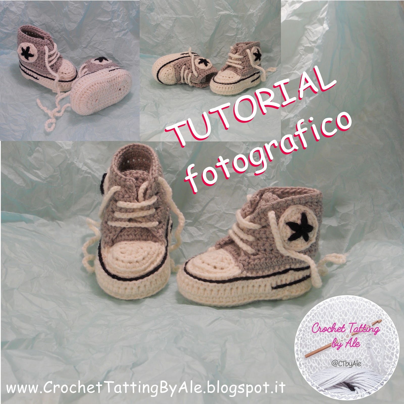 Scarpine Converse Neonato Uncinetto Tutorial Scarpine Uncinetto