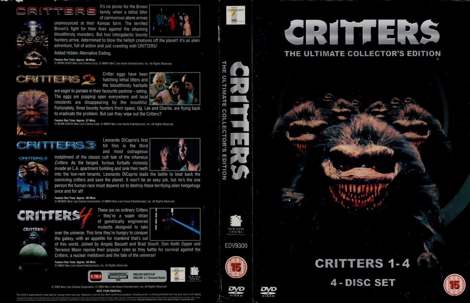 DVD and VHS Covers Critters 1 4 Ultimate Collectors Edition DVD Cover