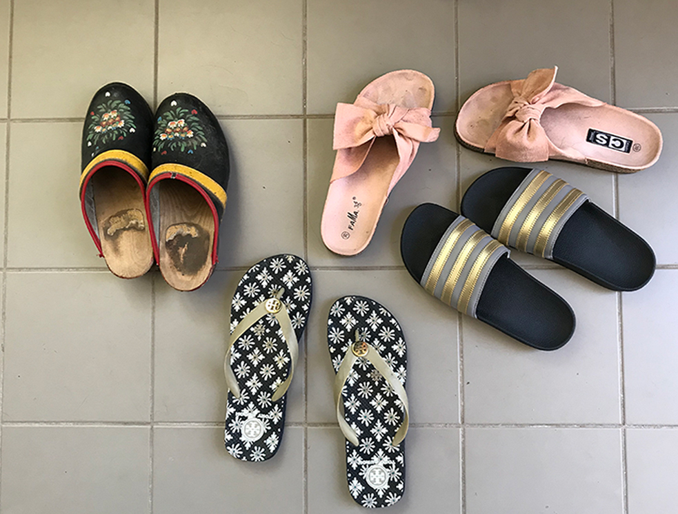 Sommarskor: flipflops, sandaler och tofflor