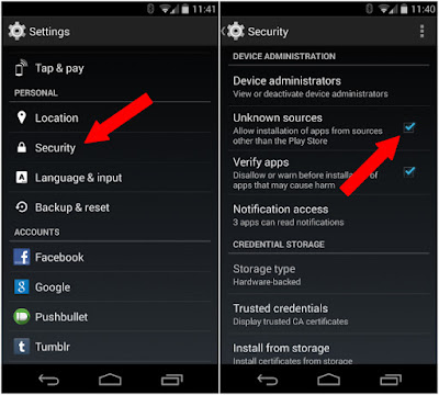 enable unknown sources android security