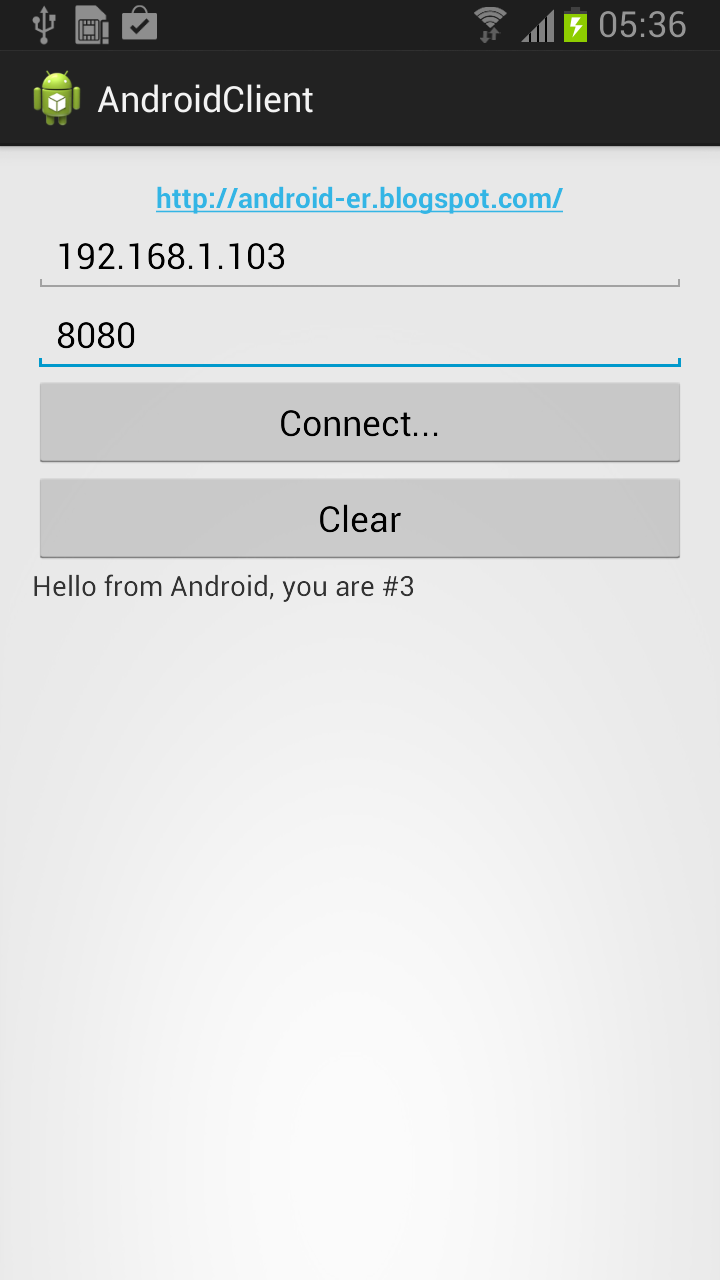 Android client side using Socket