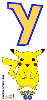 Alfabeto de Pikachu de Pokemon Go Gratis.